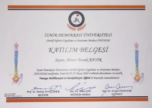 İzmir Demokrasi Üniversitesi İDÜSEM – Omurga Mobilizasyon ve Manipülasyon Eğitimi katılım belgesi, 28-29 Mayıs 2022