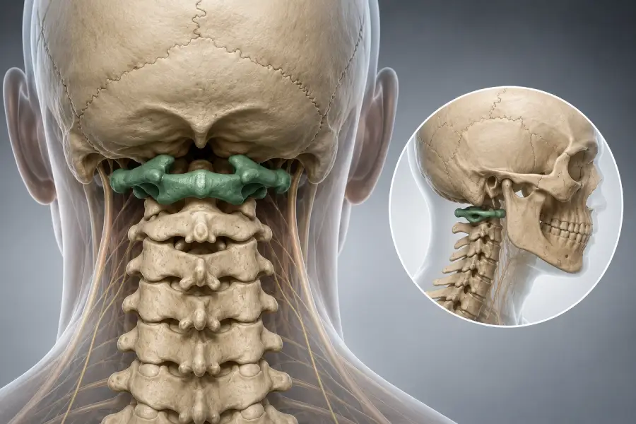 Atlas (C1) omuru ve üst boyun omurgası anatomisi
